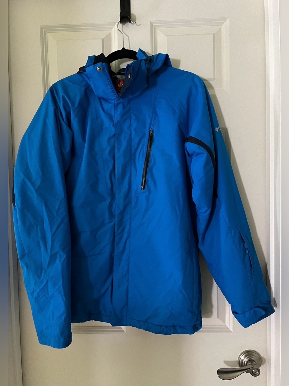Columbia Men's Vibrant Blue Waterproof Hooded Winter & Ski Jacket size Small